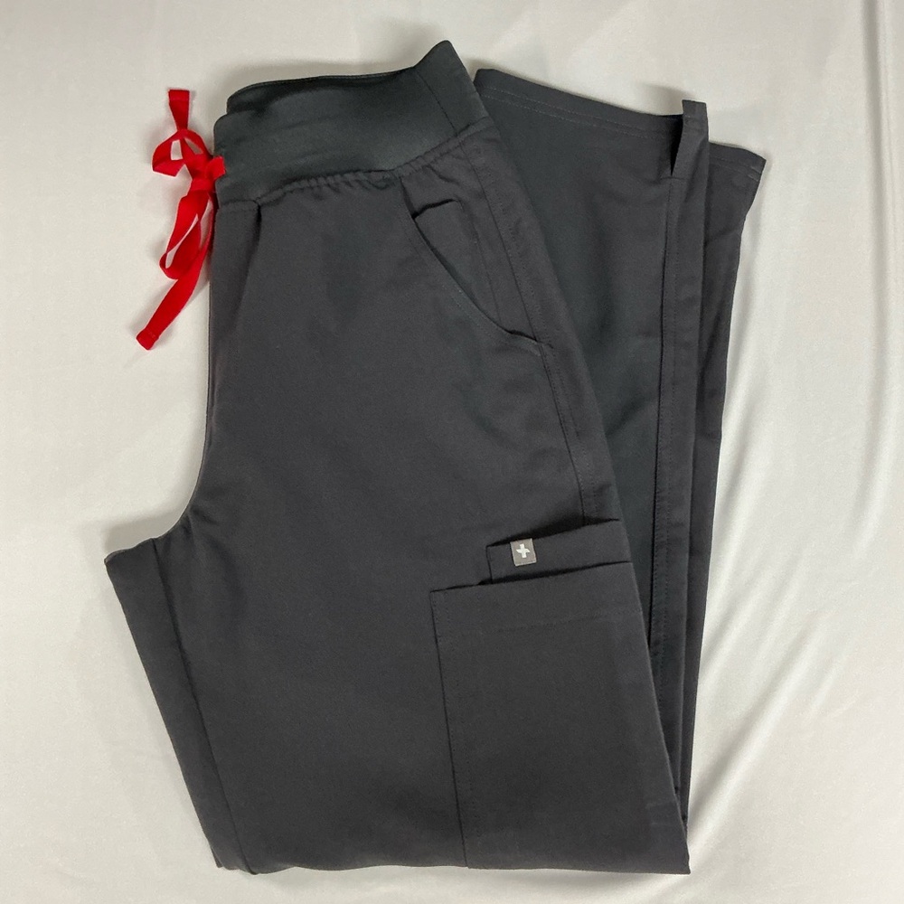 Figs High Waisted Yola Skinning Scrub Pants charcoal 

PO# 5006 - Picture 2 of 11